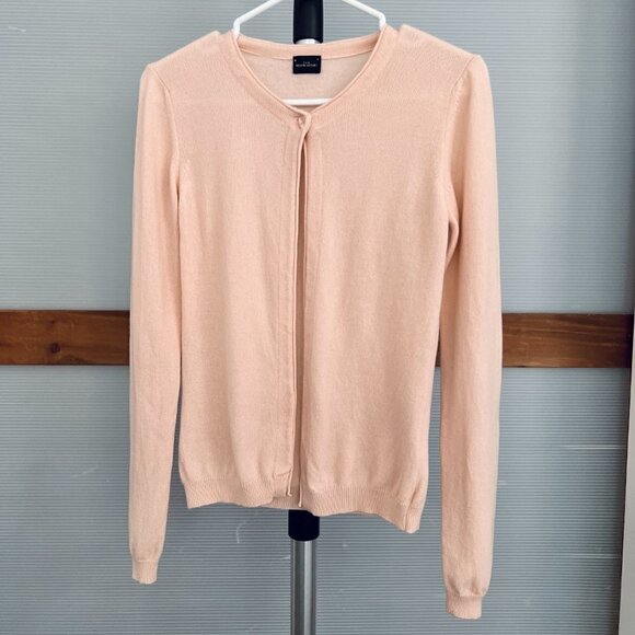 Vintage 100% Cashmere C&A Your‎ Sixth Sense Pink Cardigan Sz XS - Picture 1 of 14